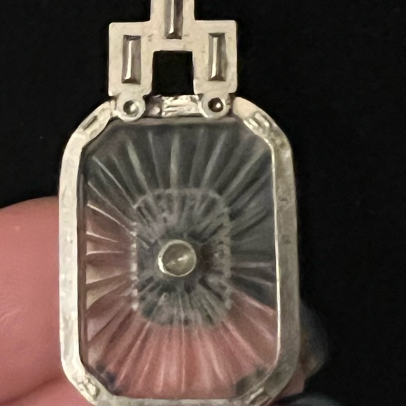 Vintage Camphor Glass Onyx Necklace - Picture 13 of 15